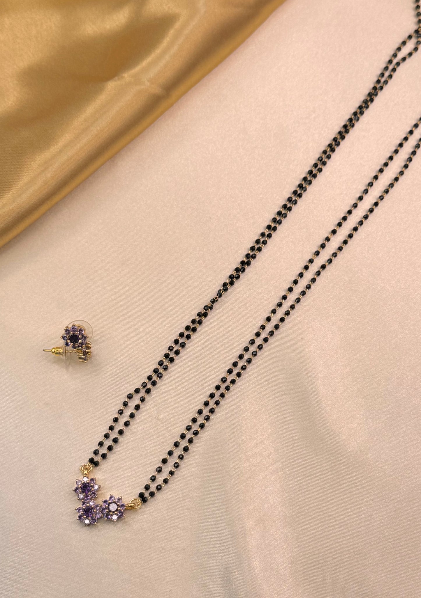 Mangalsutra- Triple Flower -Long Set