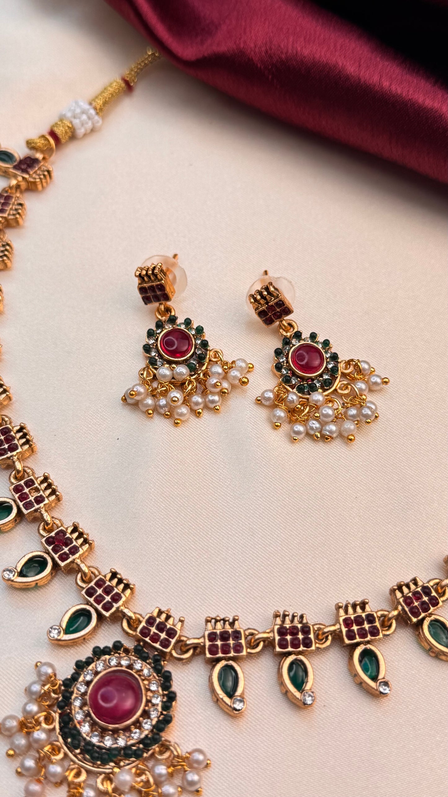 Mini Palakka Necklace set