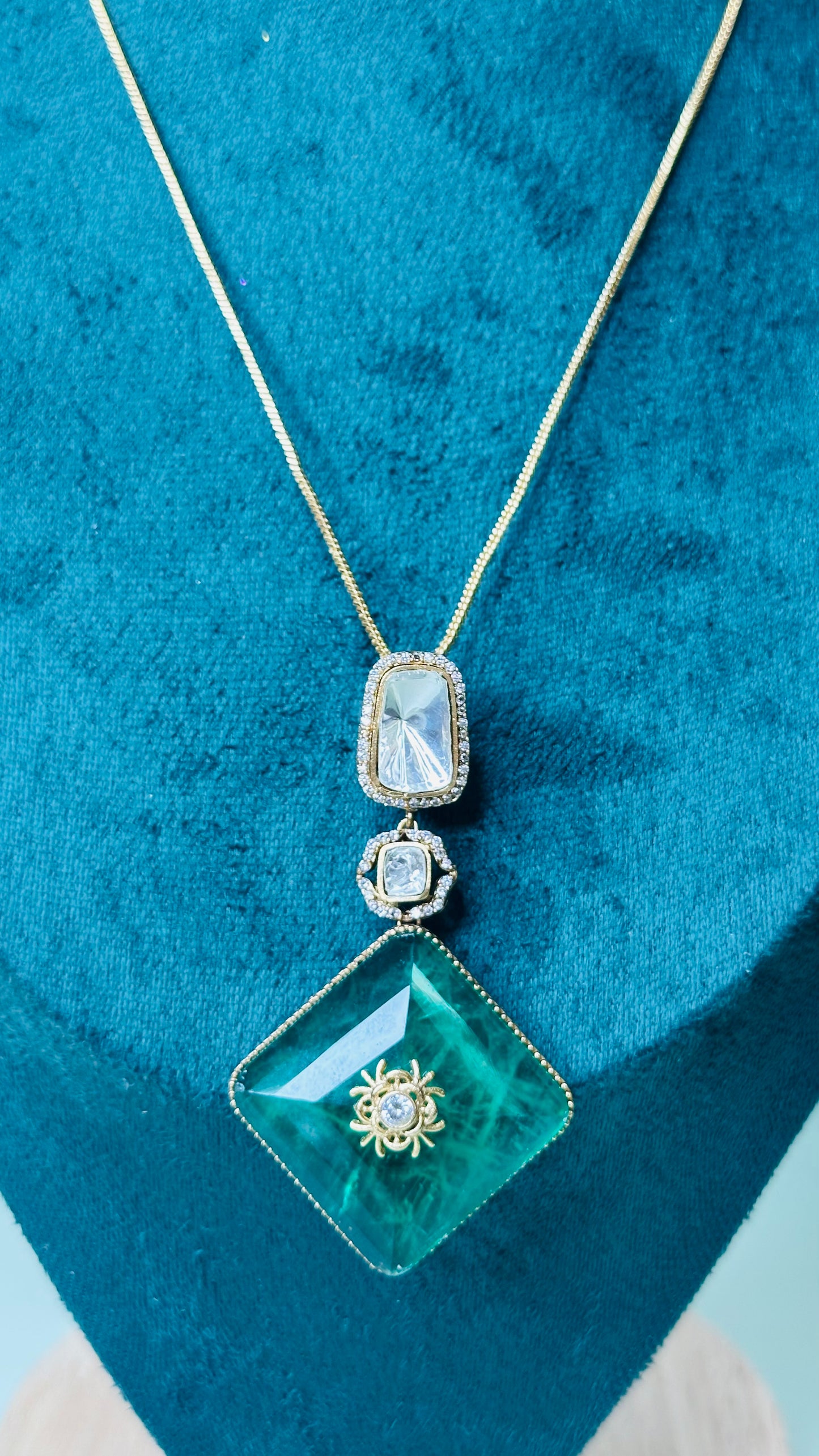 Premium Emerald Moissonite Set