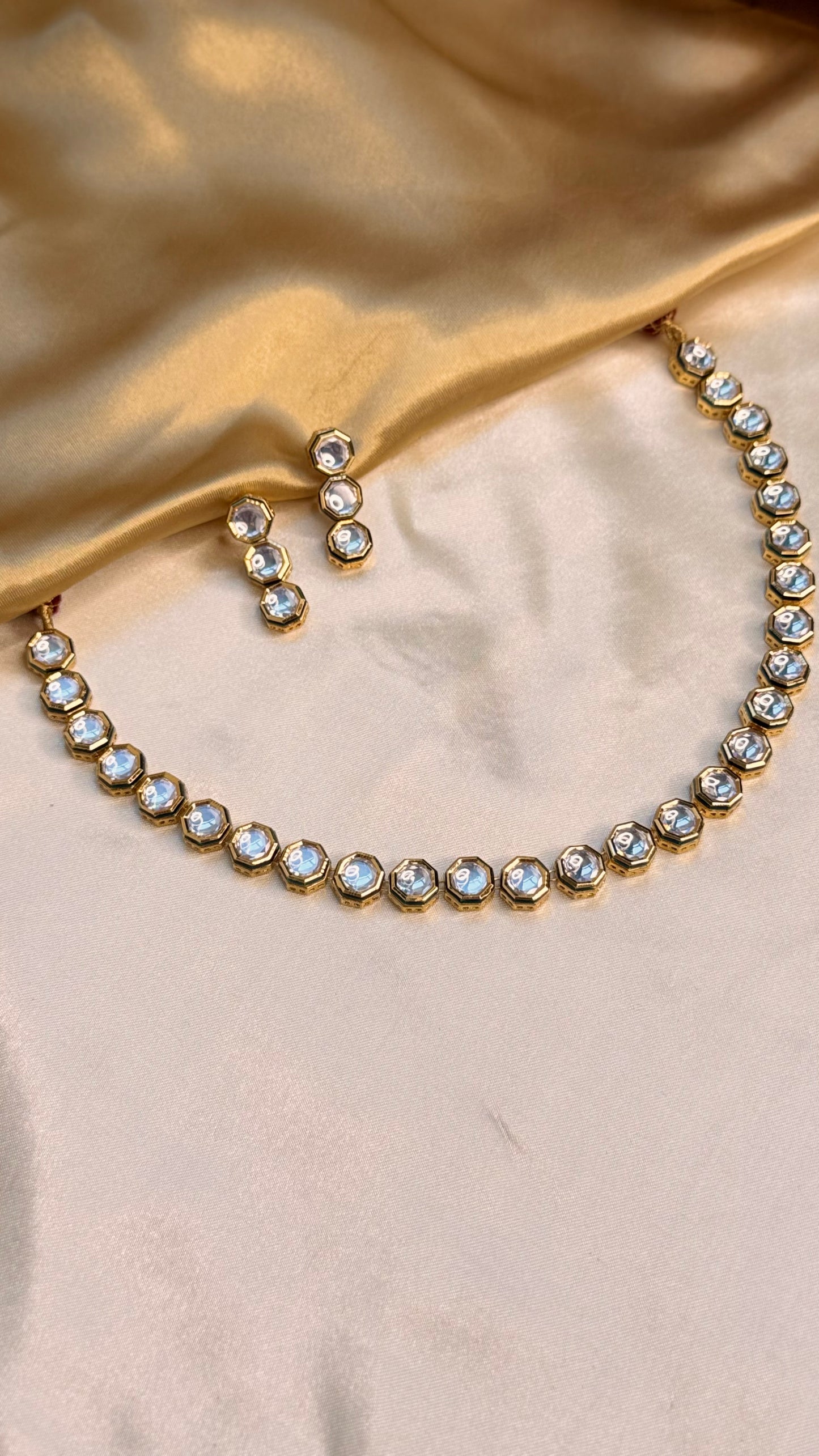 Precious Kunthan Moissonite Necklace