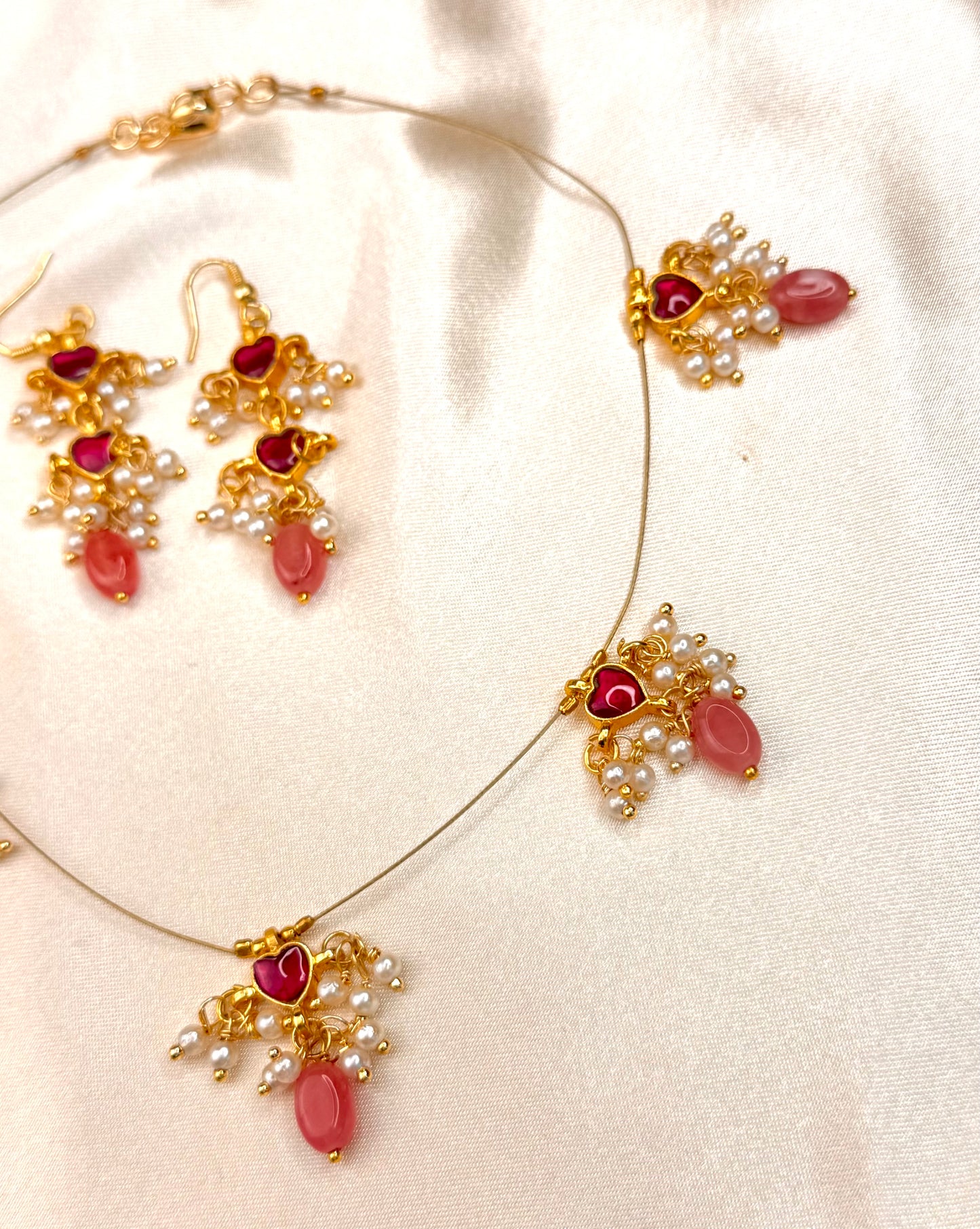 Jadau invisible Drops with hook earrings