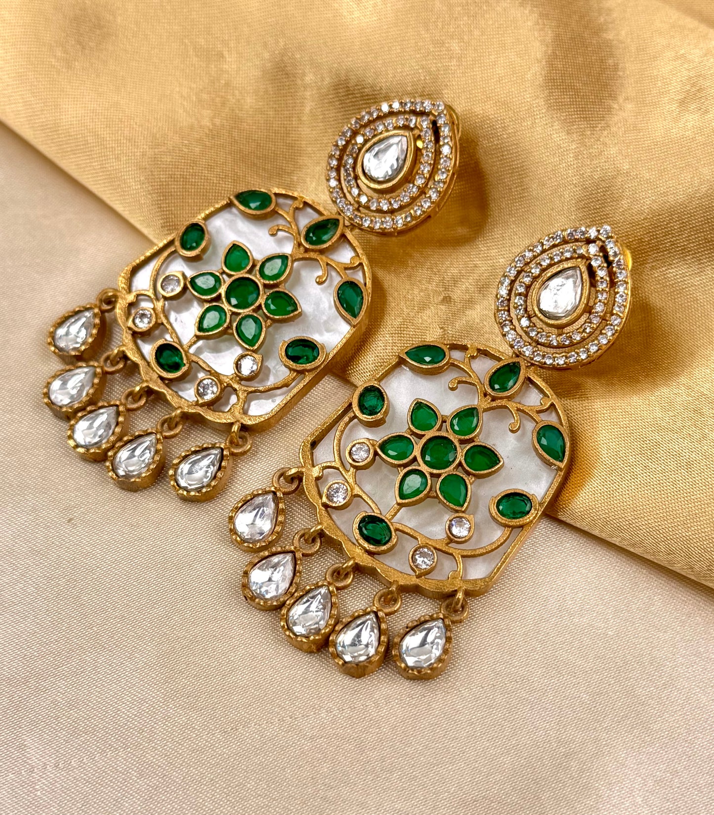 Moissonite Floral Earrings