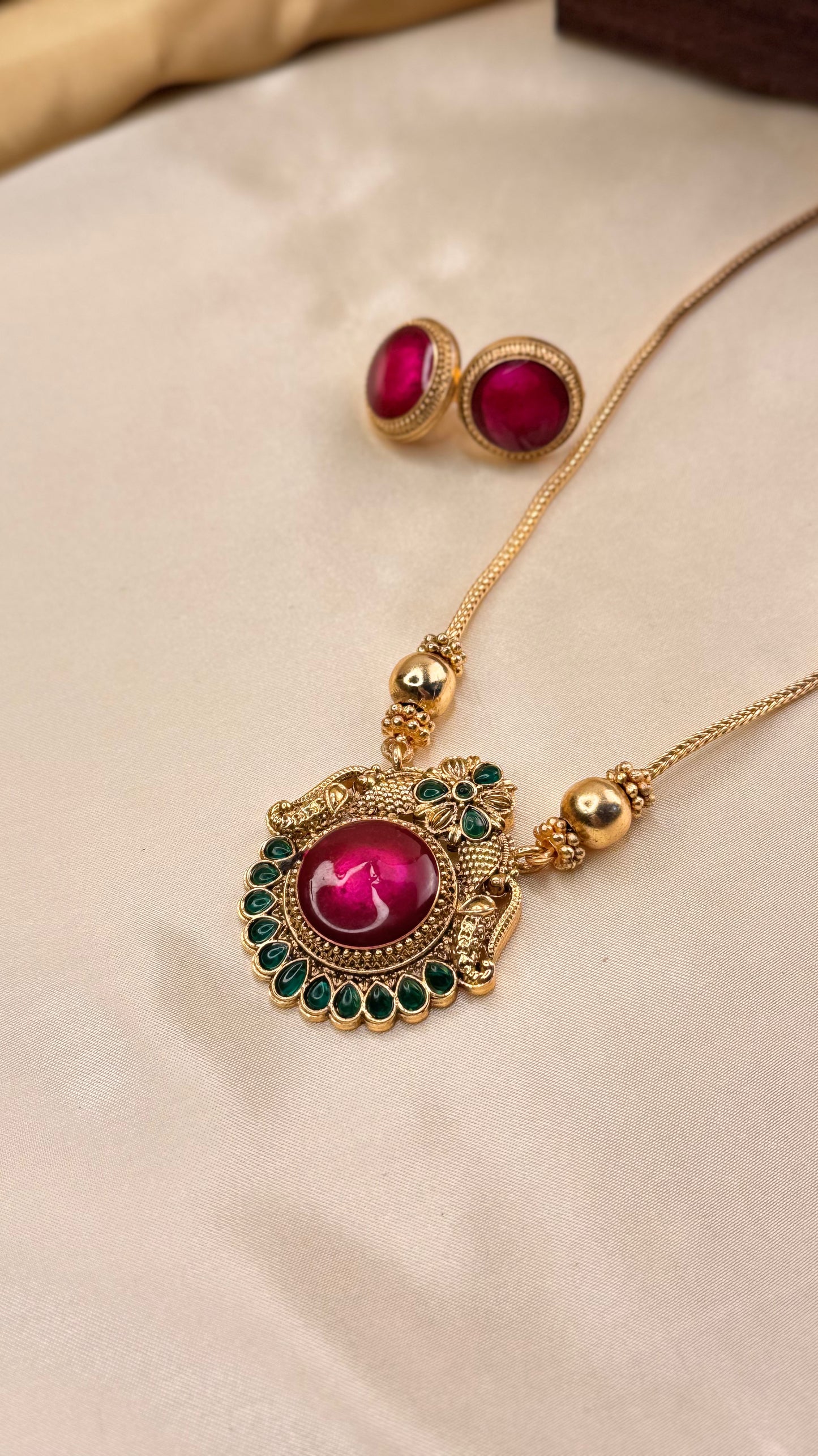 Mayur Palakka Short haram set