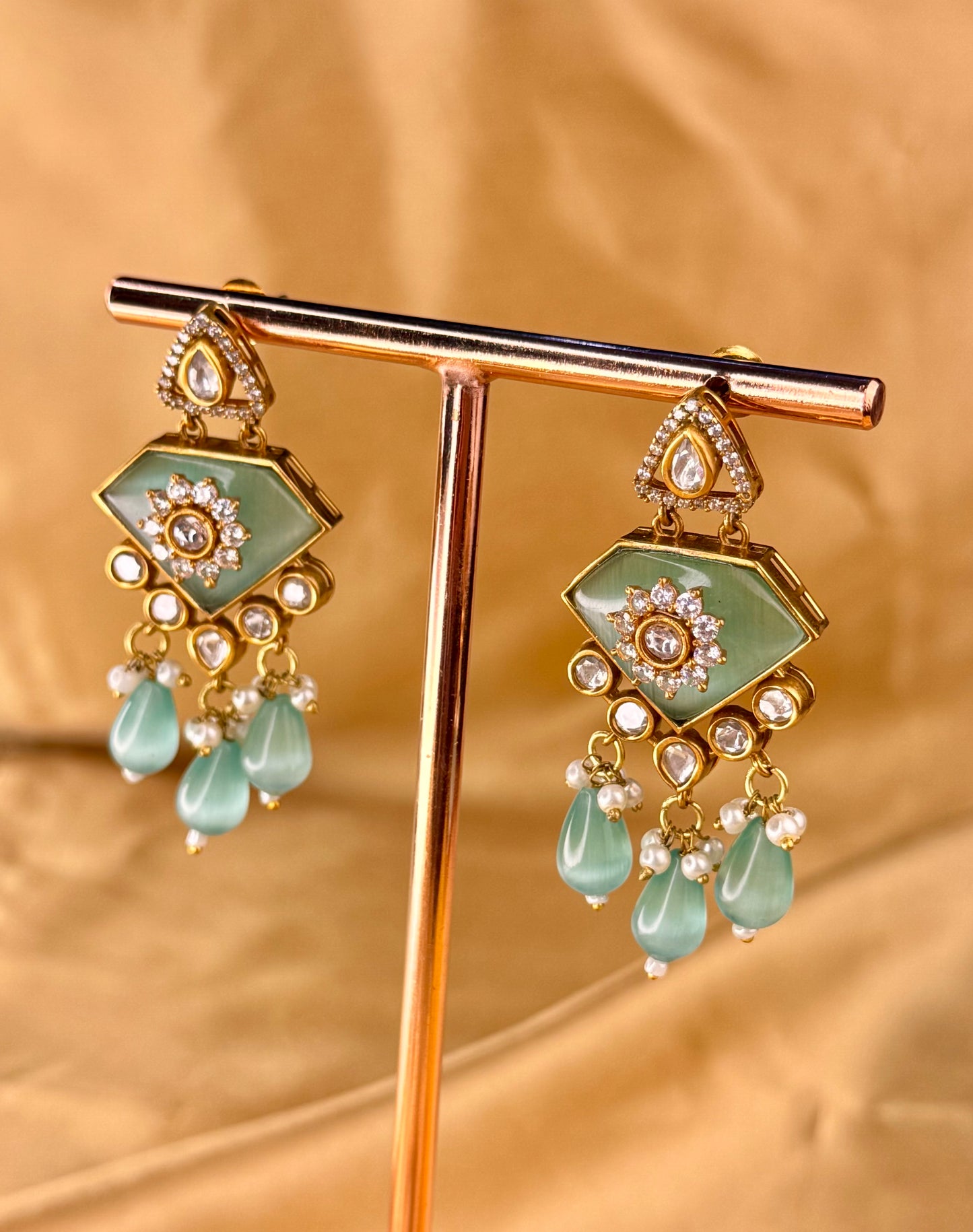 Moissonite Geometric Drops earrings
