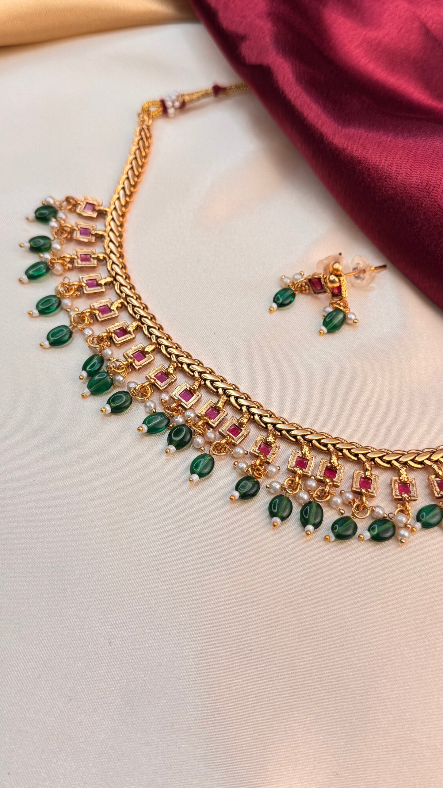 Chain drop Necklace set