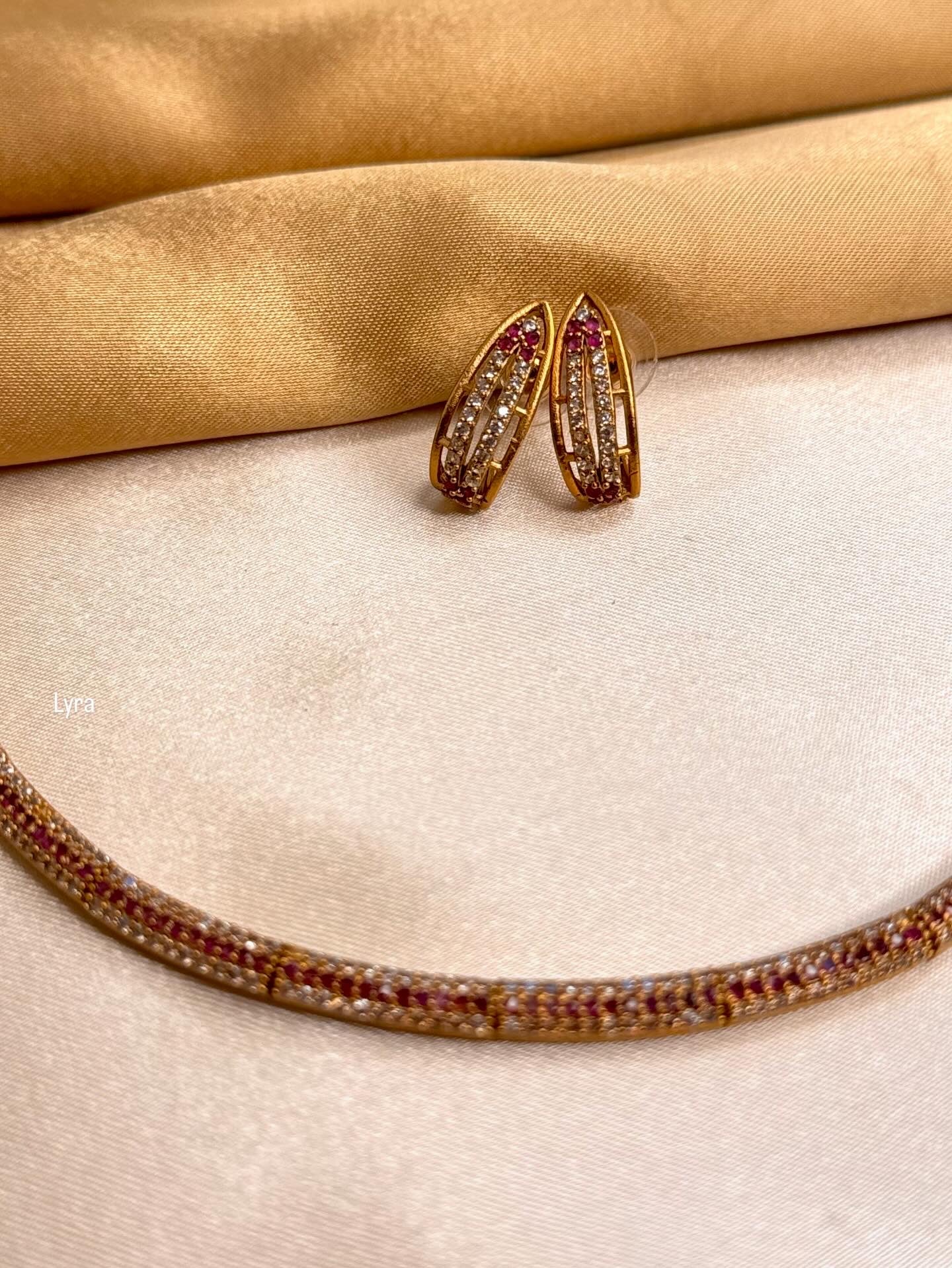 Hasli Ruby and AD necklace set
