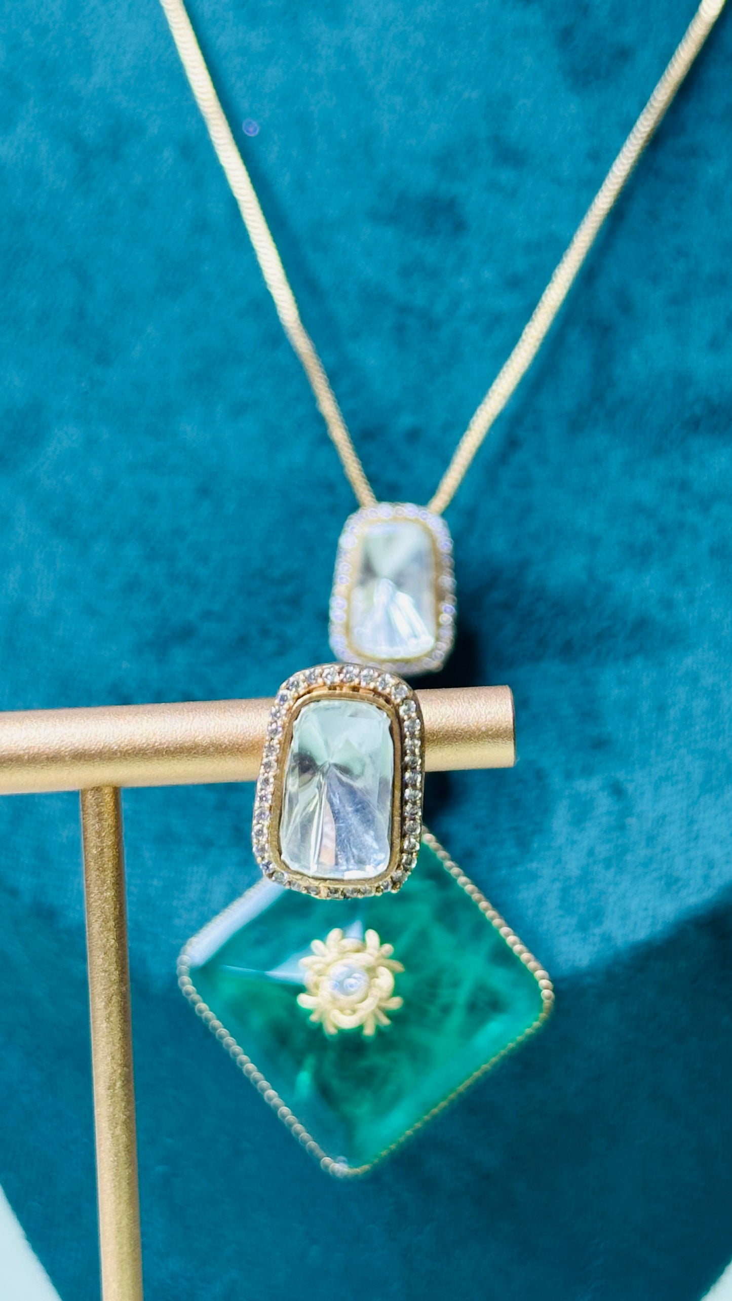 Premium Emerald Moissonite Set