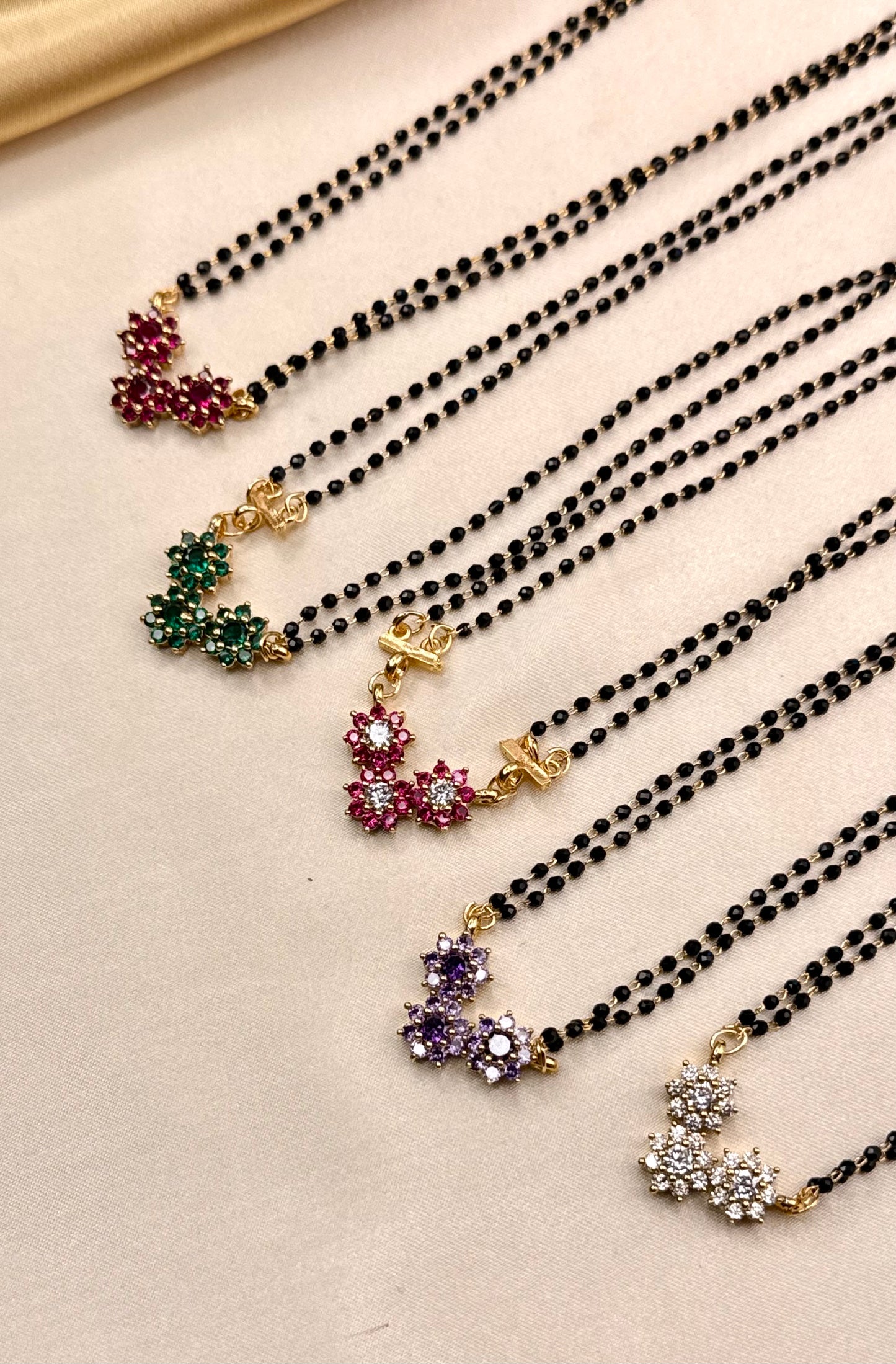 Mangalsutra- Triple Flower -Long Set