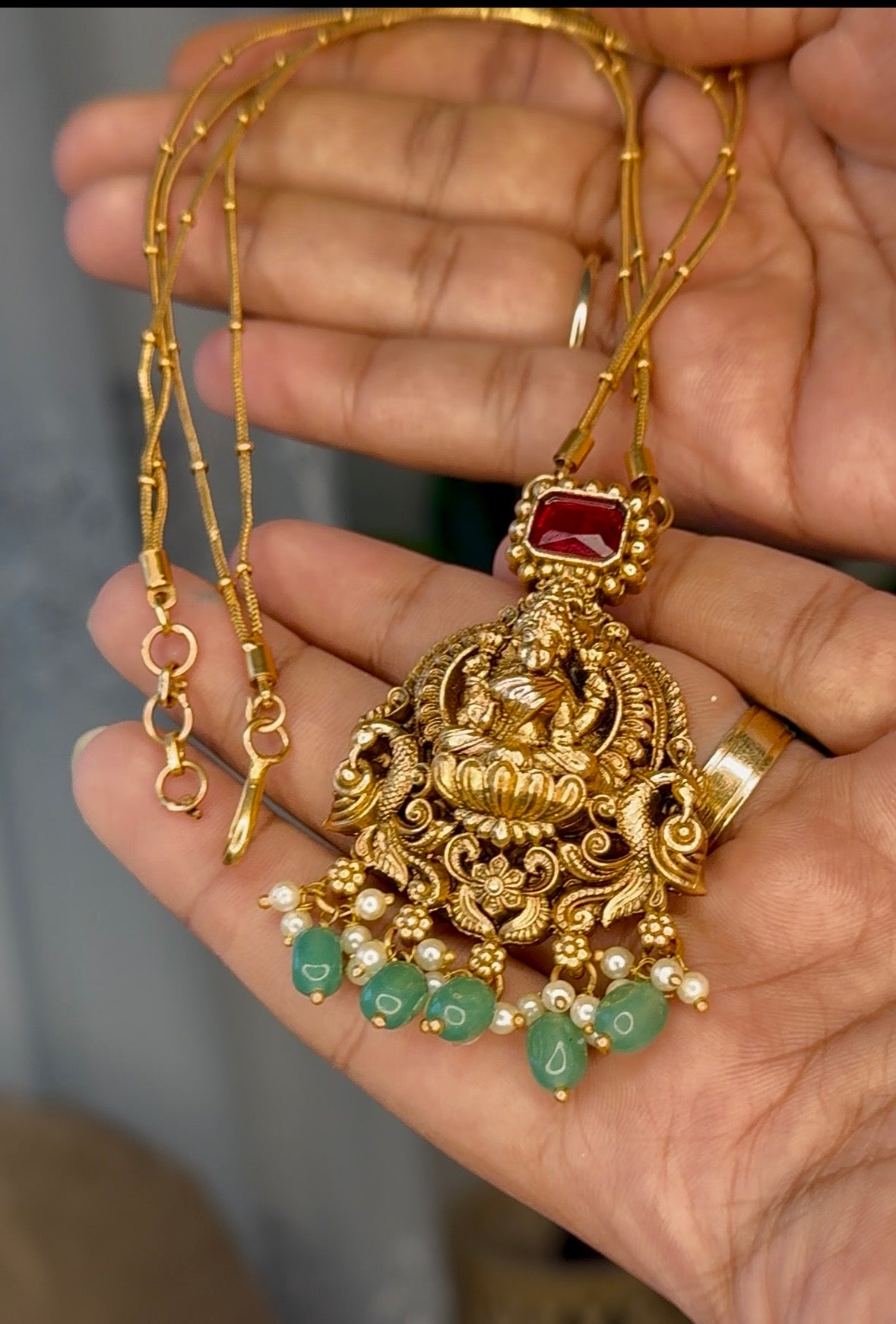 Antique Lekshmi Short Haram set