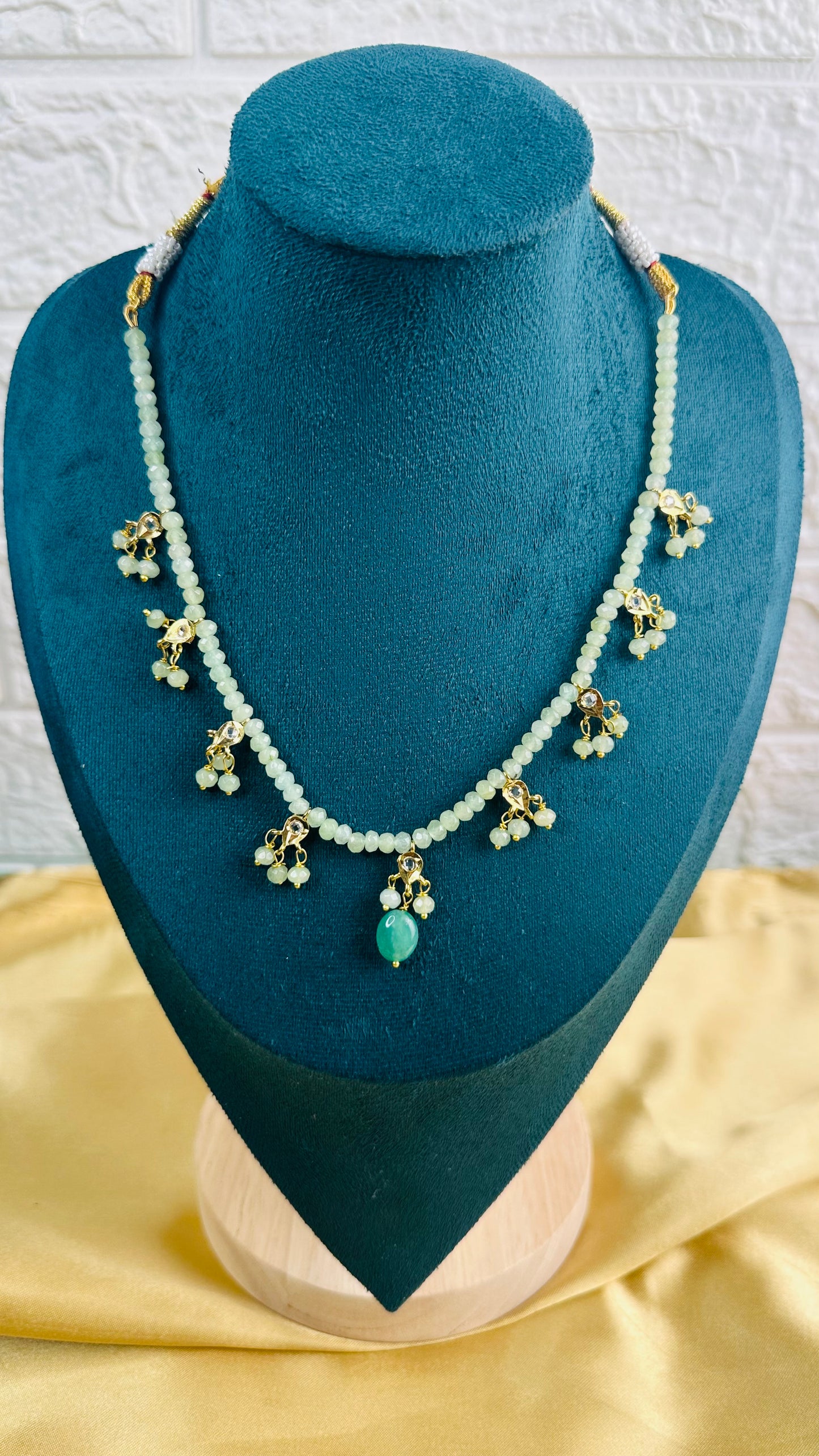 Bead Drop Chain Set pastel green