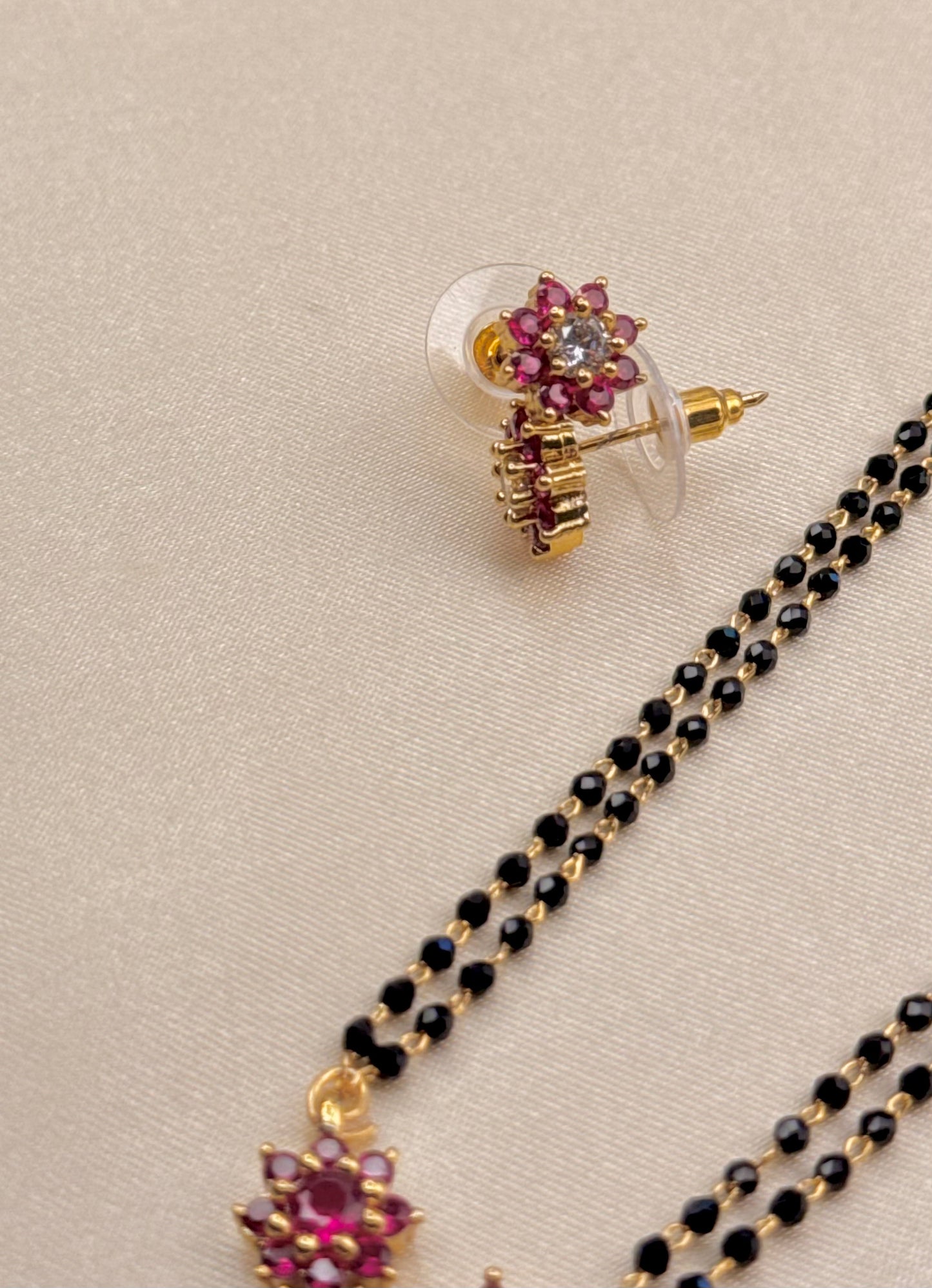 Mangalsutra- Triple Flower -Long Set