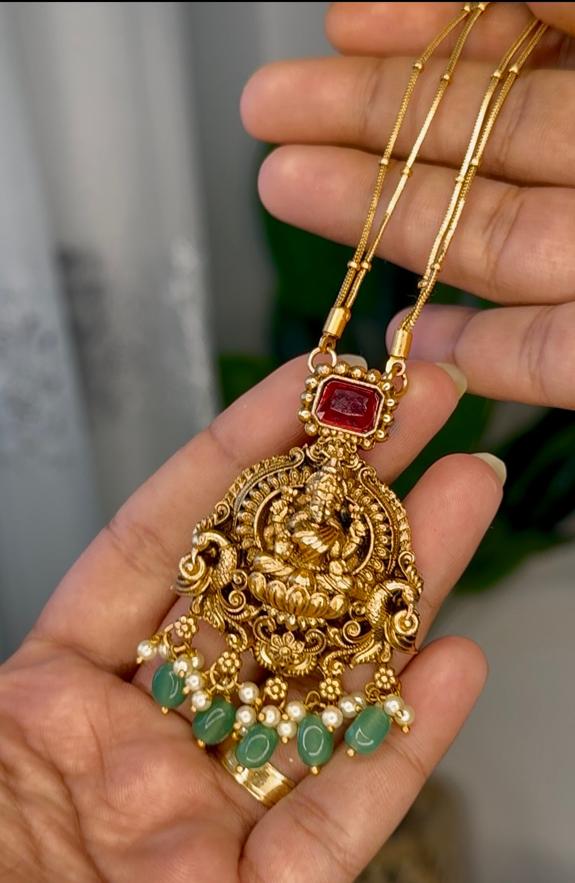 Antique Lekshmi Short Haram set