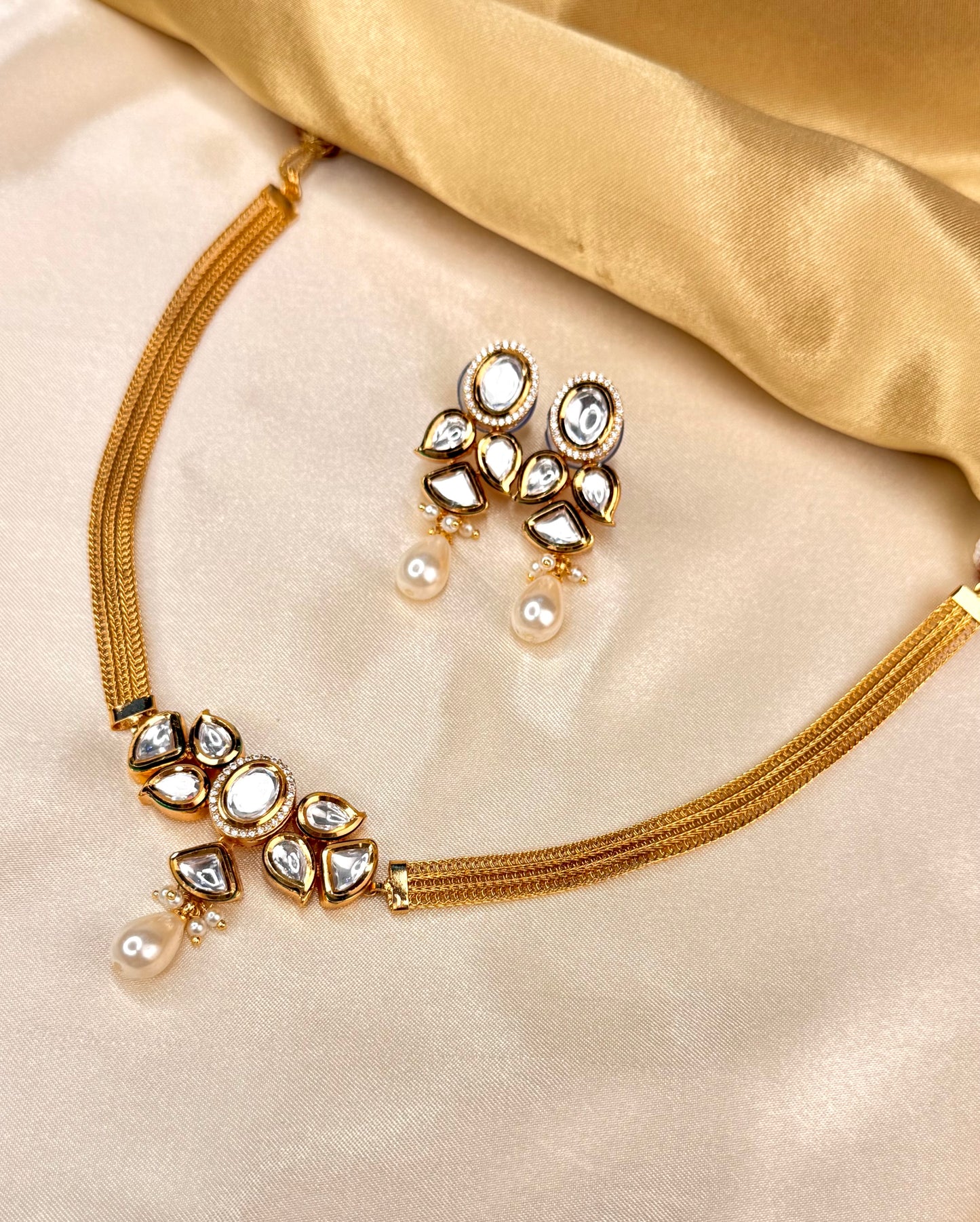 Moissonite Kasavu choker set