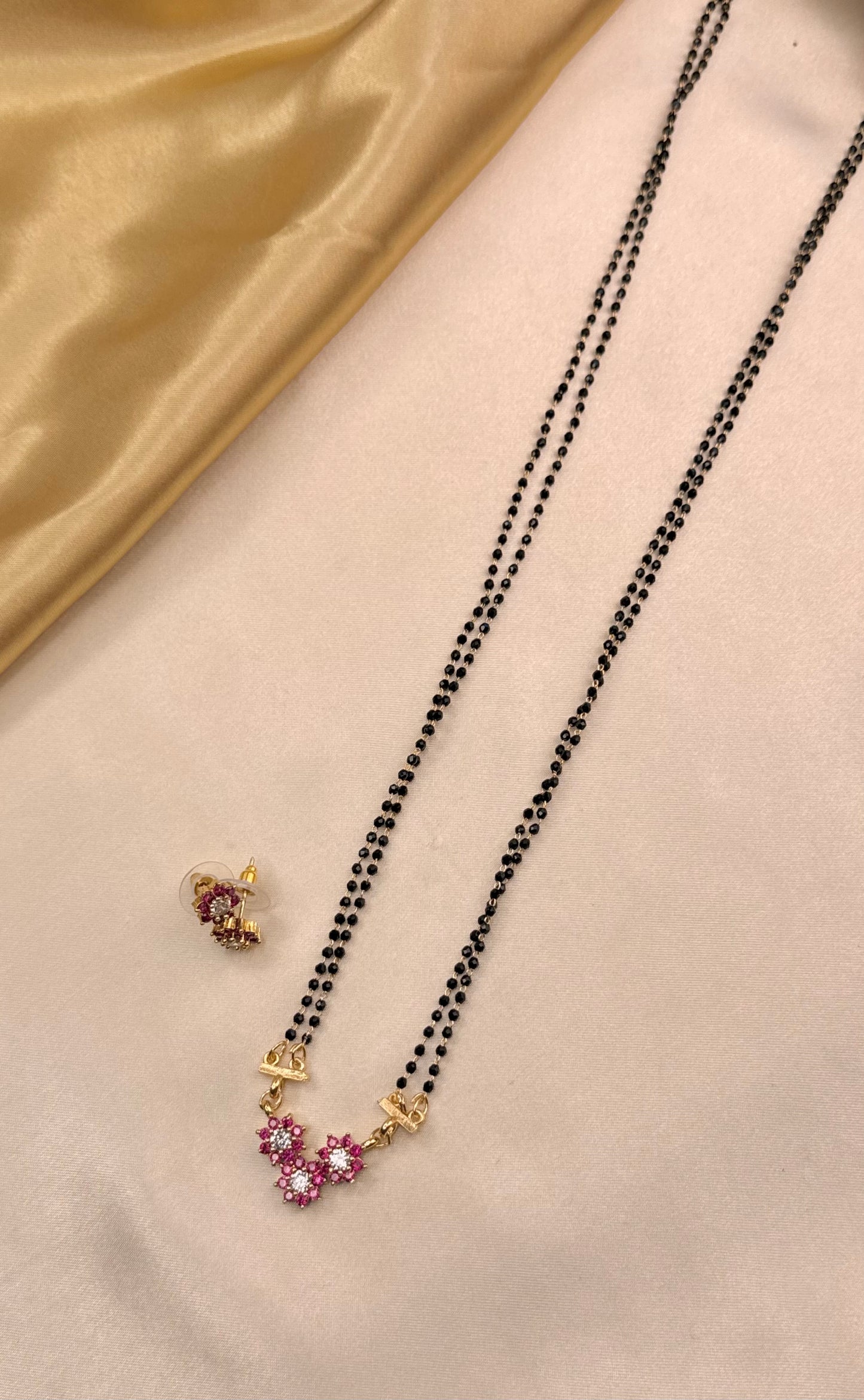 Mangalsutra- Triple Flower -Long Set