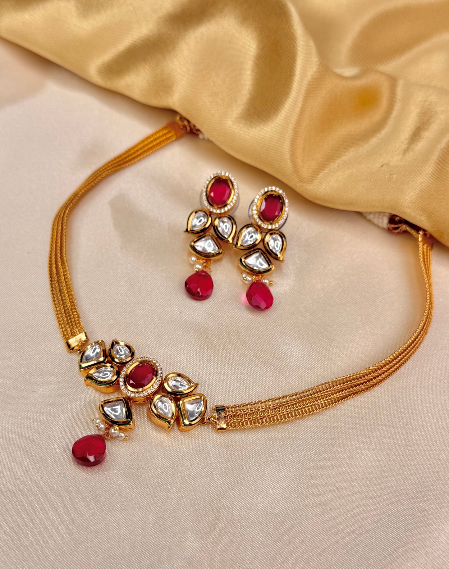 Moissonite Kasavu choker set