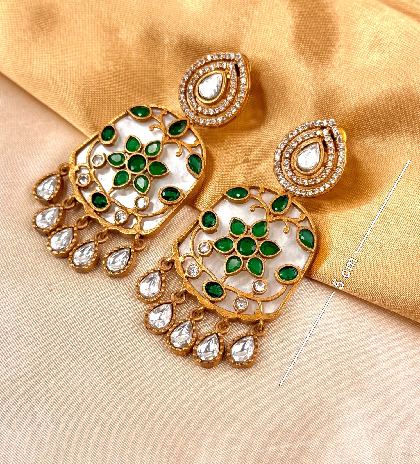 Moissonite Floral Earrings