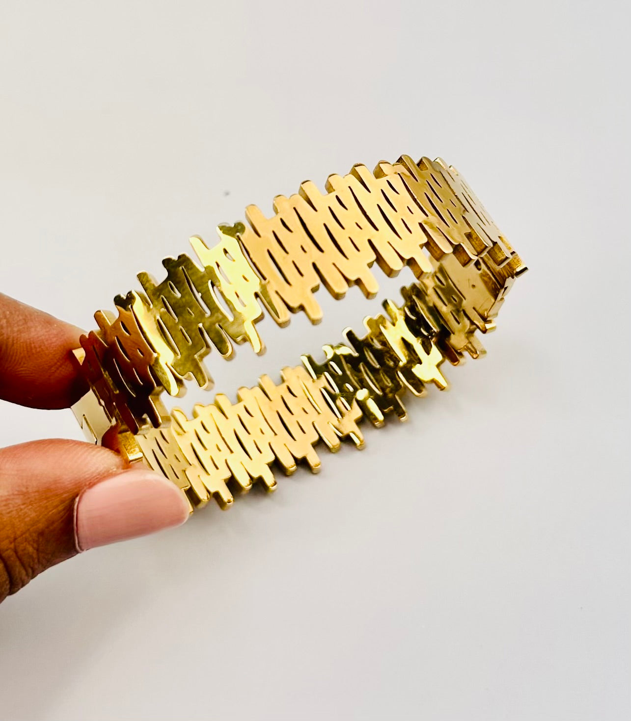 Wood Pattern openable bangle