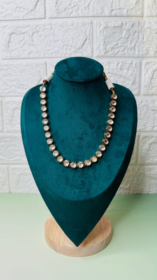 Precious Kunthan Moissonite Necklace