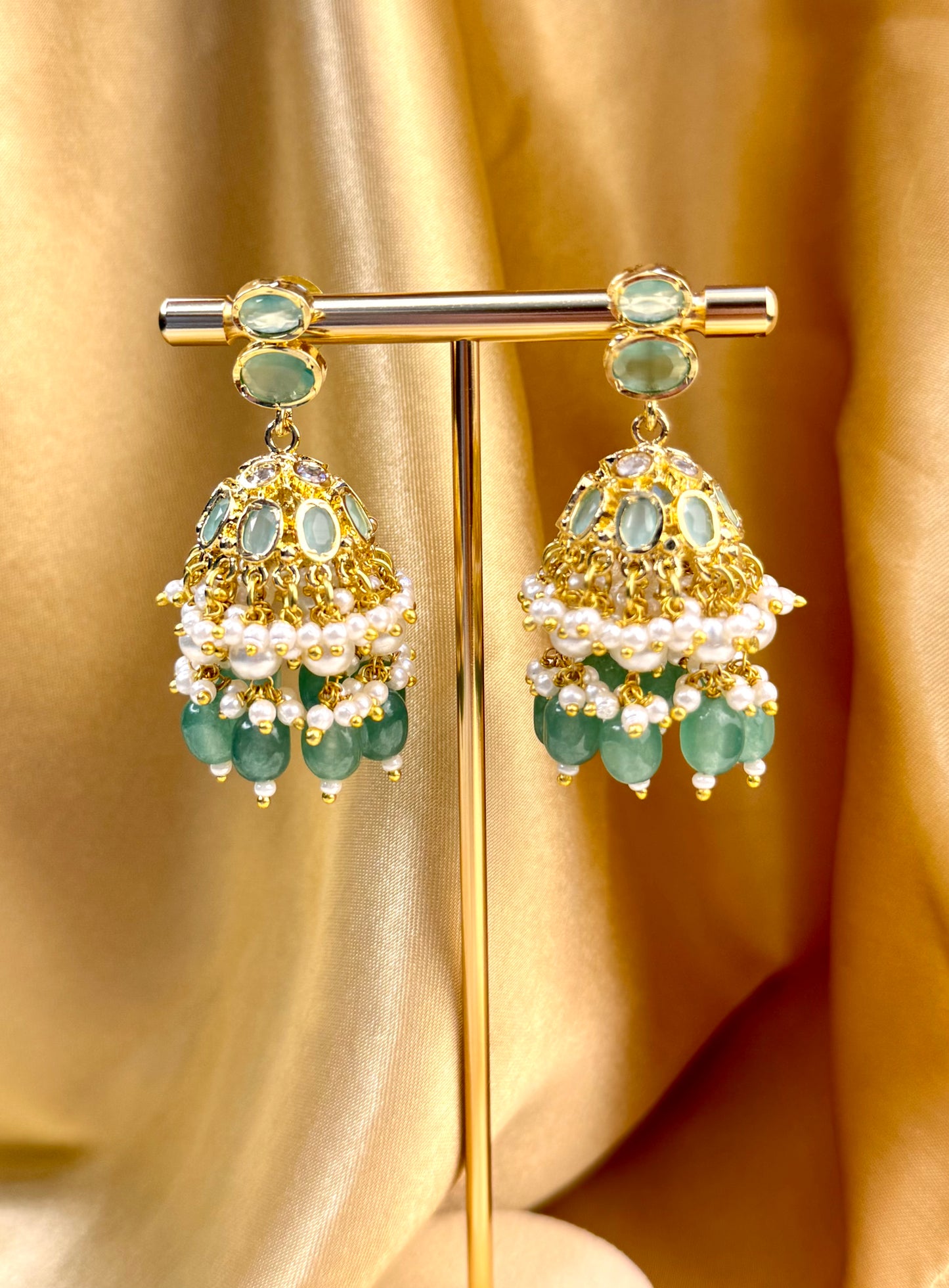 Premium Rajasthani Pearl drop necklace set