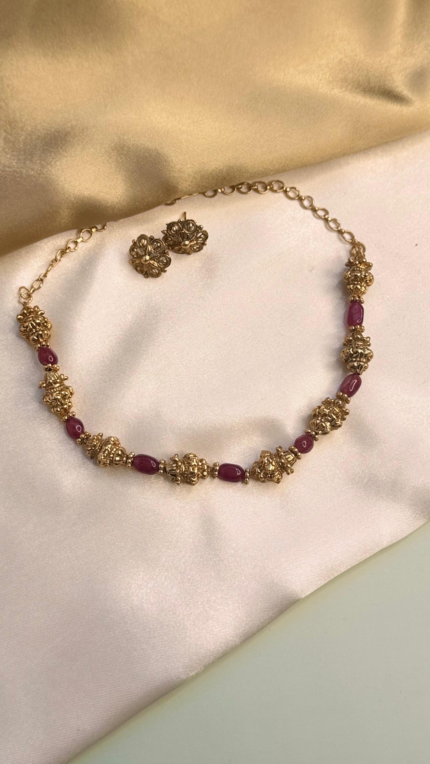 Antique Ruby necklace set