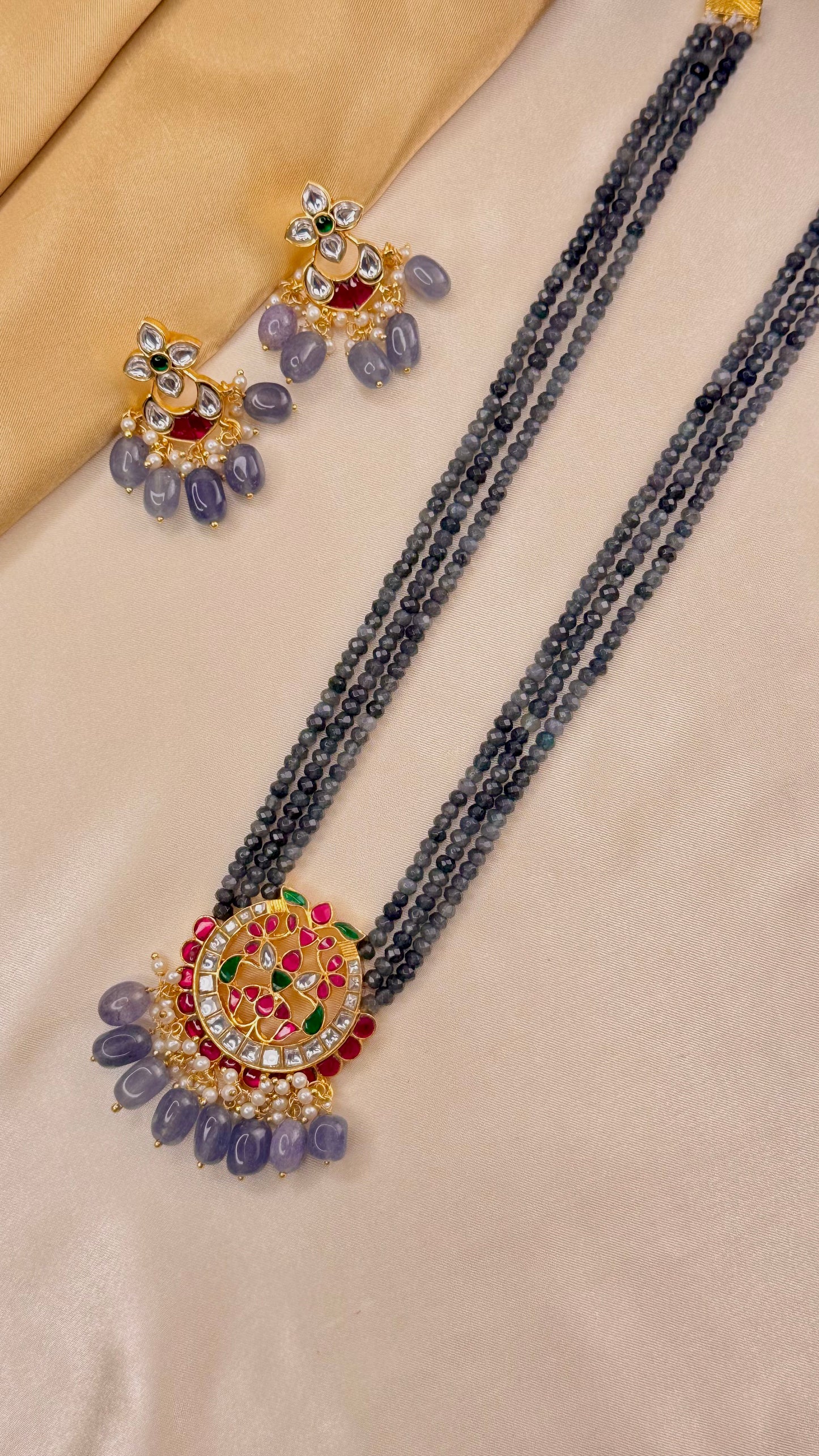 Premium beaded kuntan haram set