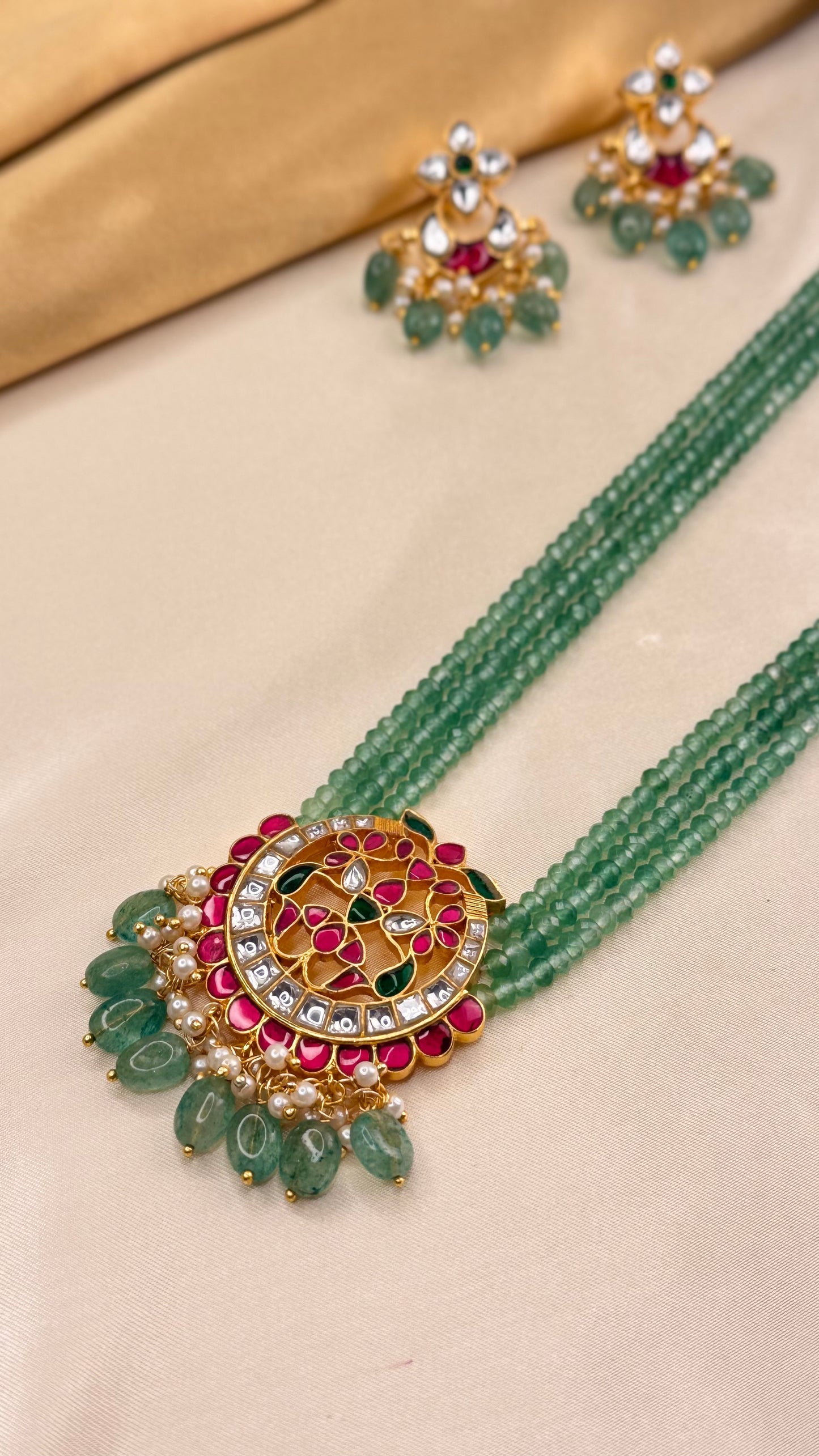 Premium beaded kuntan haram set