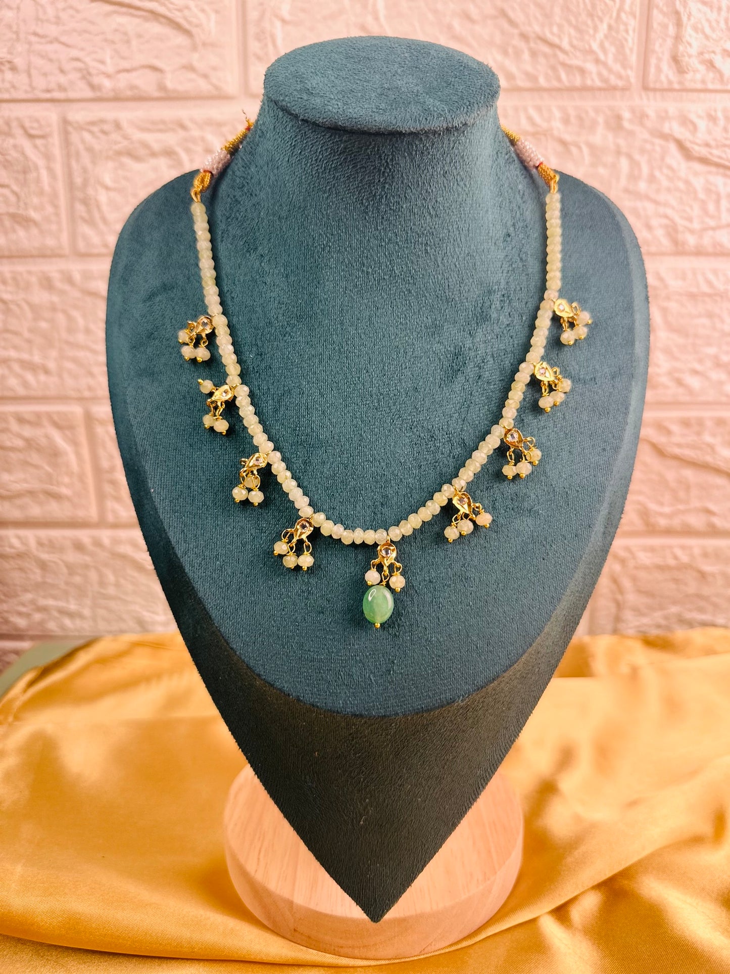 Bead Drop Chain Set pastel green
