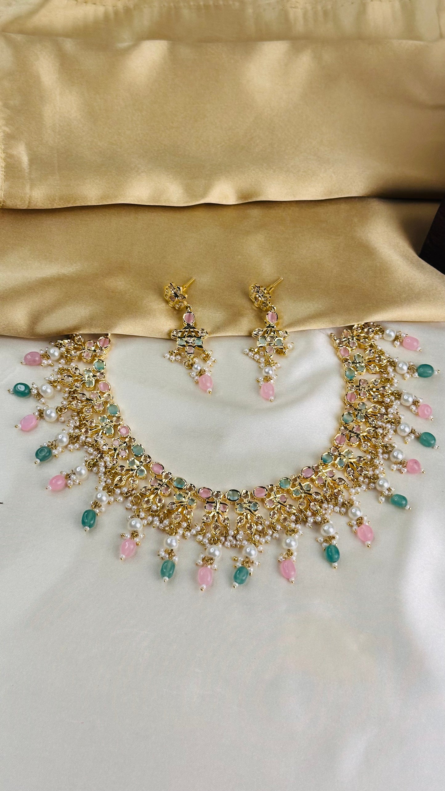 Multi Jadau Necklace Set