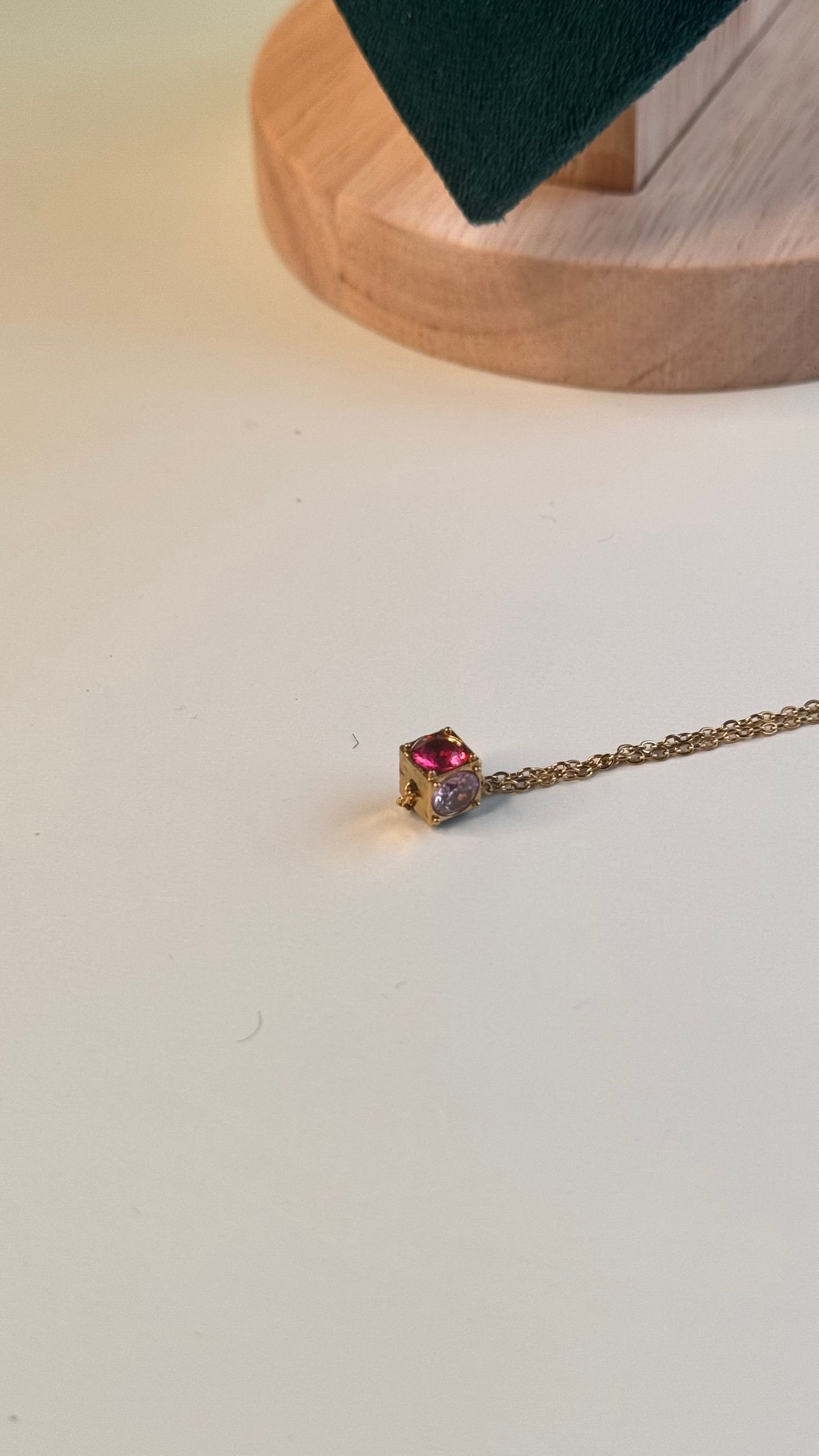 Multi crystal Anti Tarnish Chain