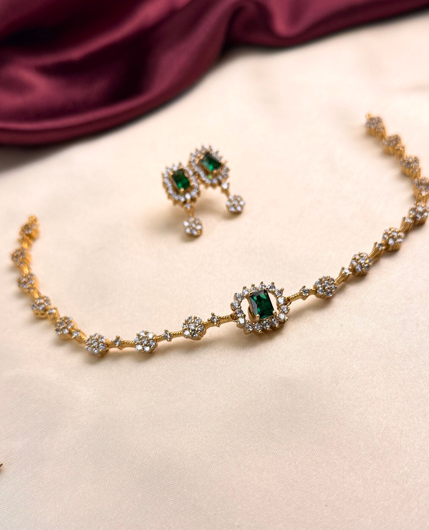 AD stone changeable Necklace set