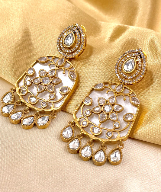 Moissonite Floral Earrings