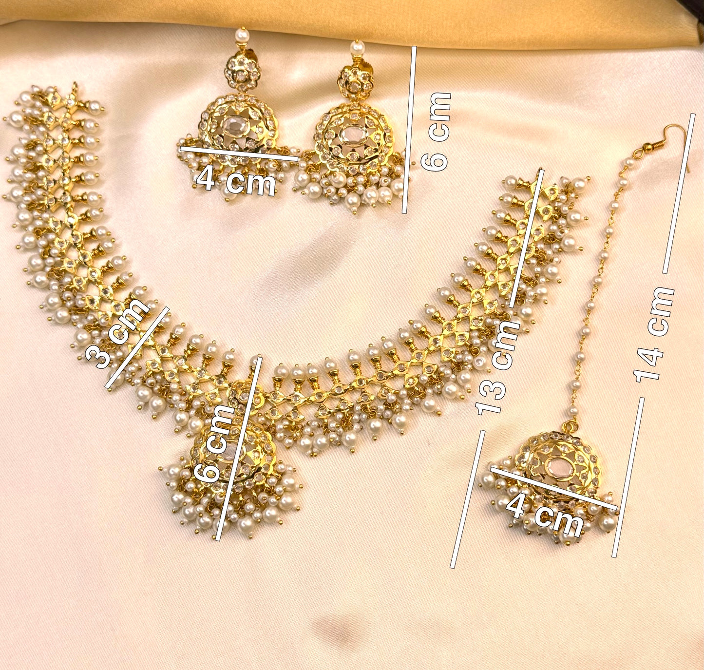 Premium Rajasthani Pearl Necklace Set