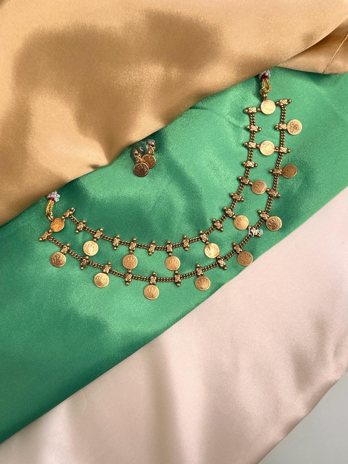 Double layered Coin necklace set