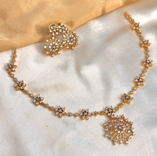 AD snowflakes Necklace Set
