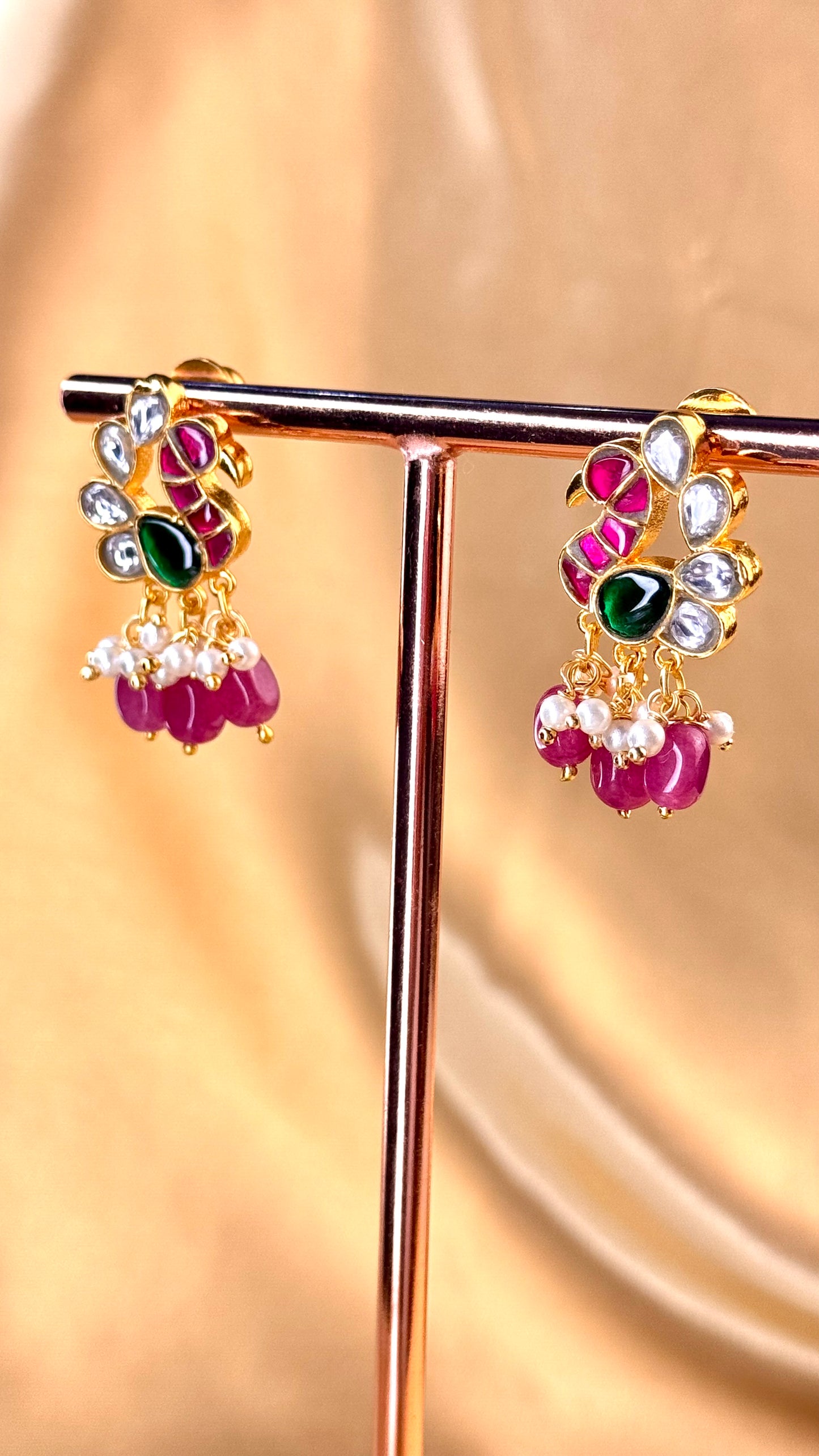 Jadau Mayur Earrings