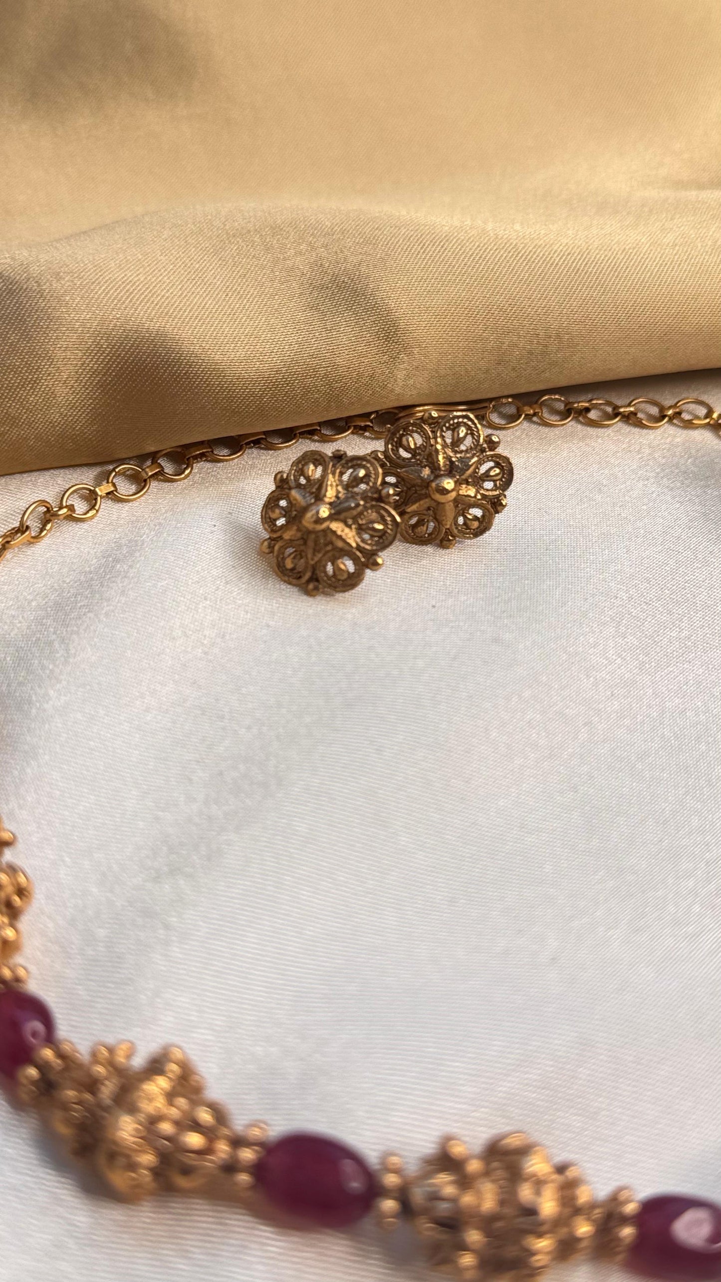 Antique Ruby necklace set