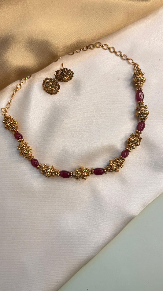 Antique Ruby necklace set