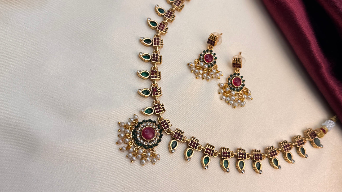 Mini Palakka Necklace set