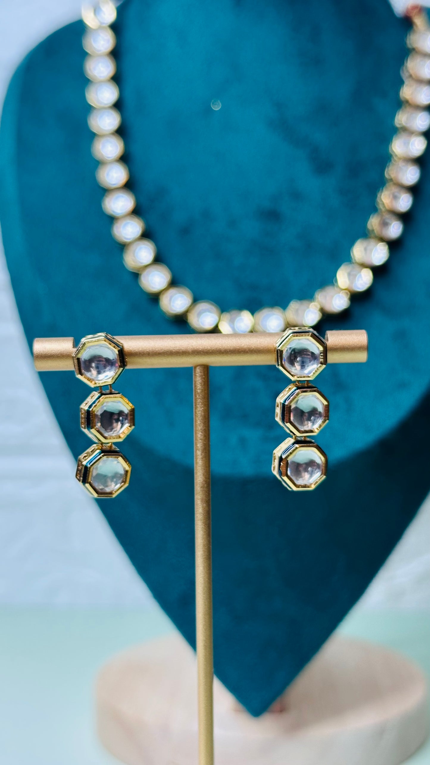 Precious Kunthan Moissonite Necklace