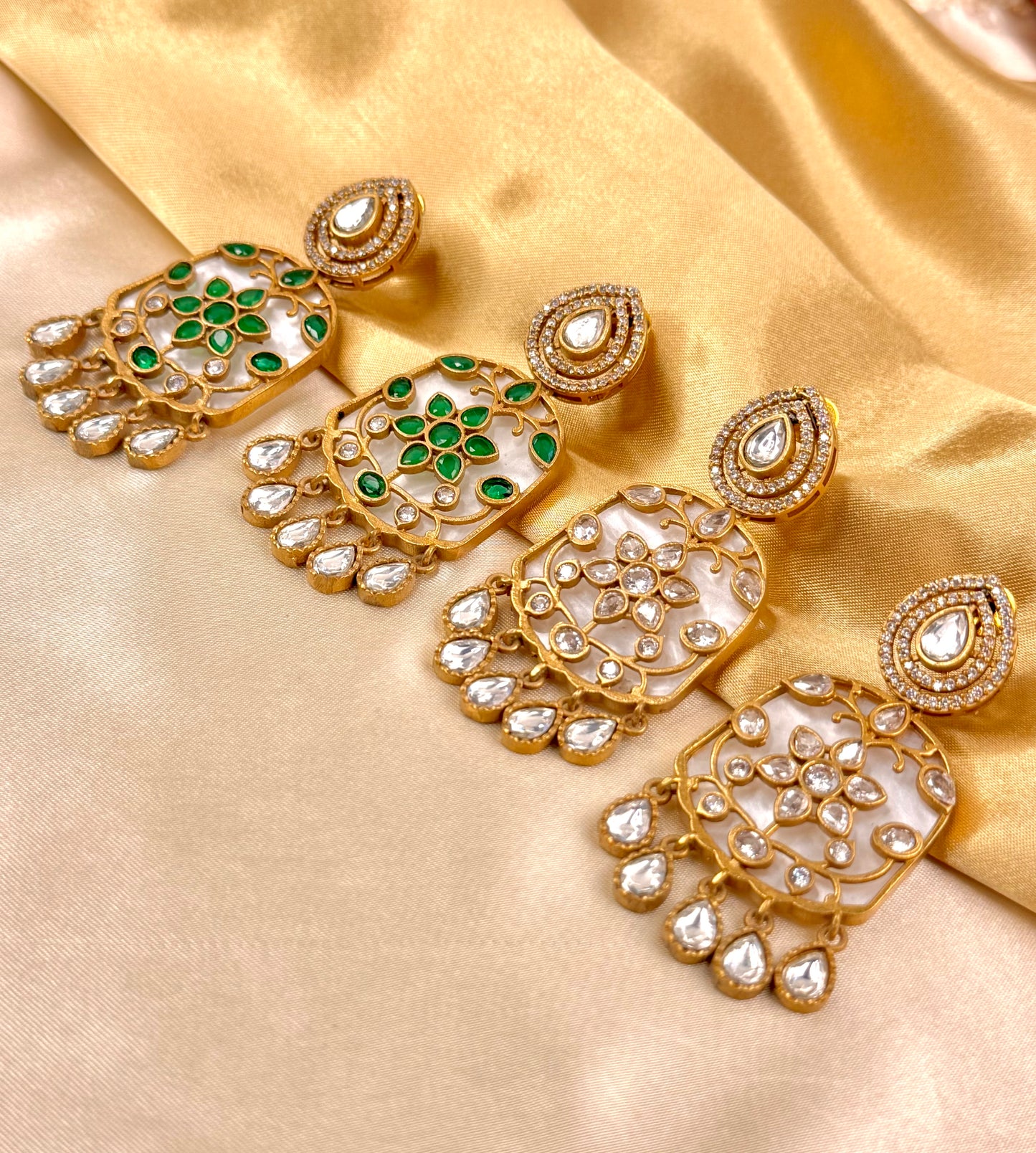 Moissonite Floral Earrings