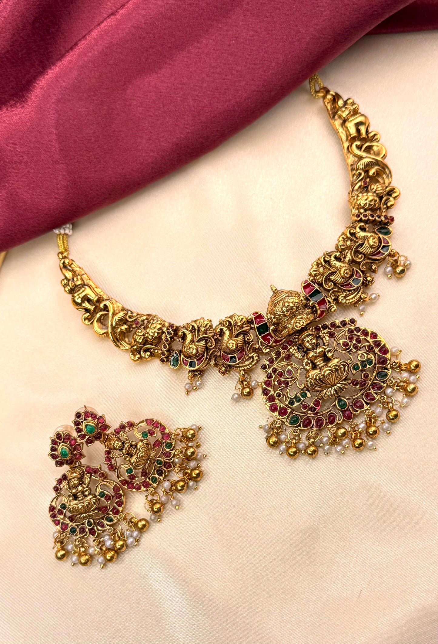 Antique Temple Necklace Set
