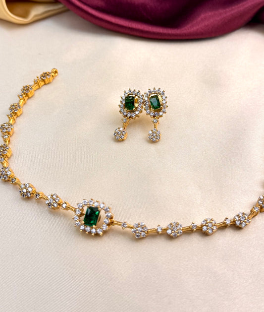 AD stone changeable Necklace set