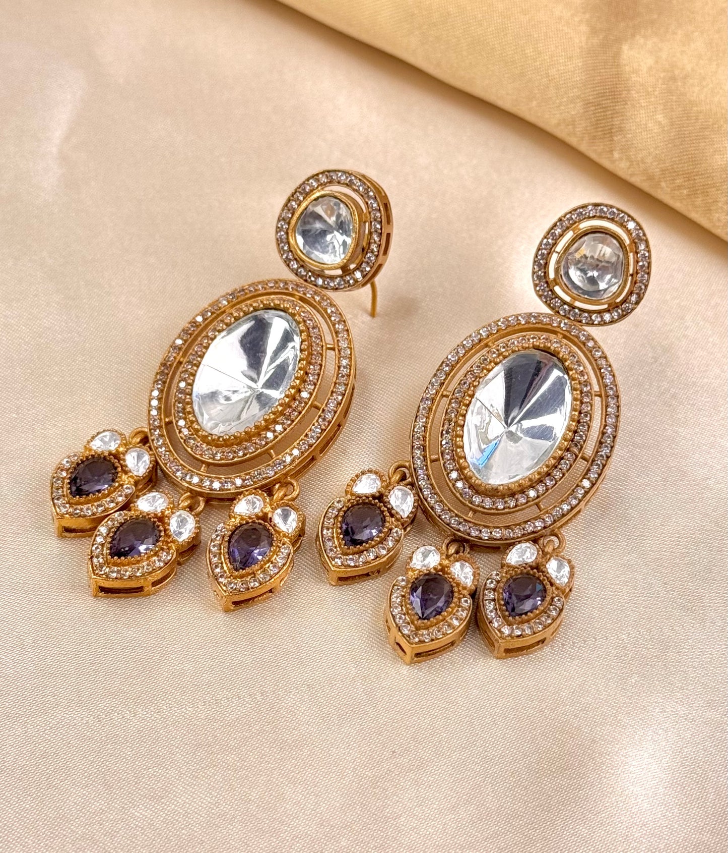 Royal  Moissonite Drop earrings
