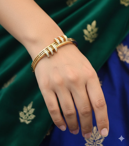 Elegant Stone Openable Bangles