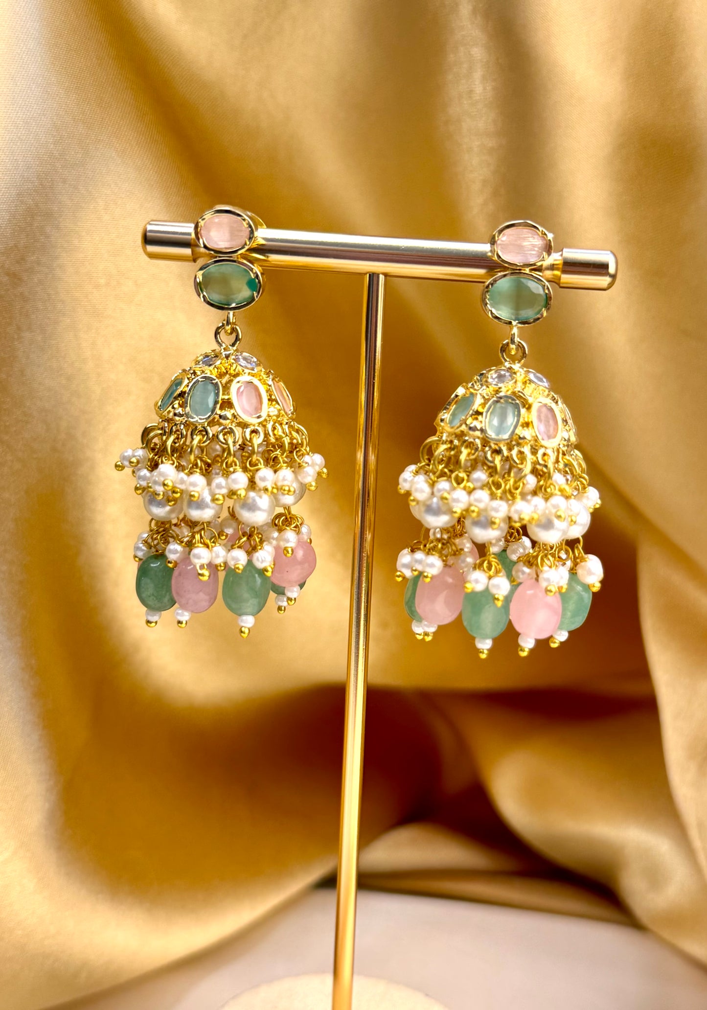 Premium Rajasthani Pearl drop necklace set