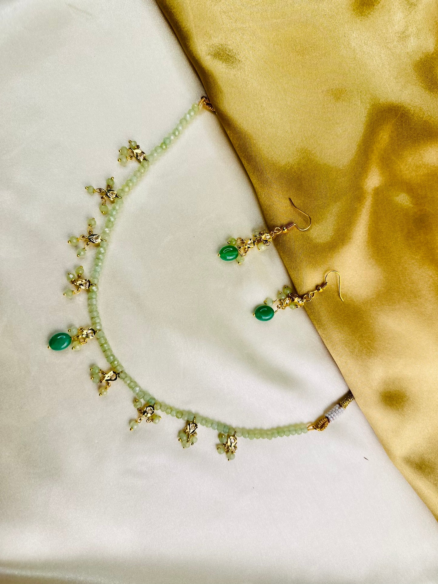 Bead Drop Chain Set pastel green