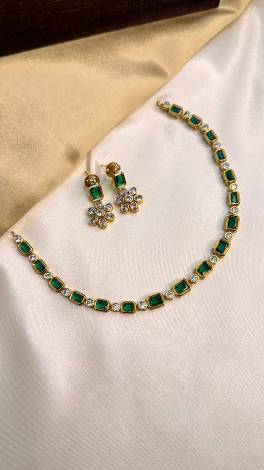AD Emerald Necklace Set