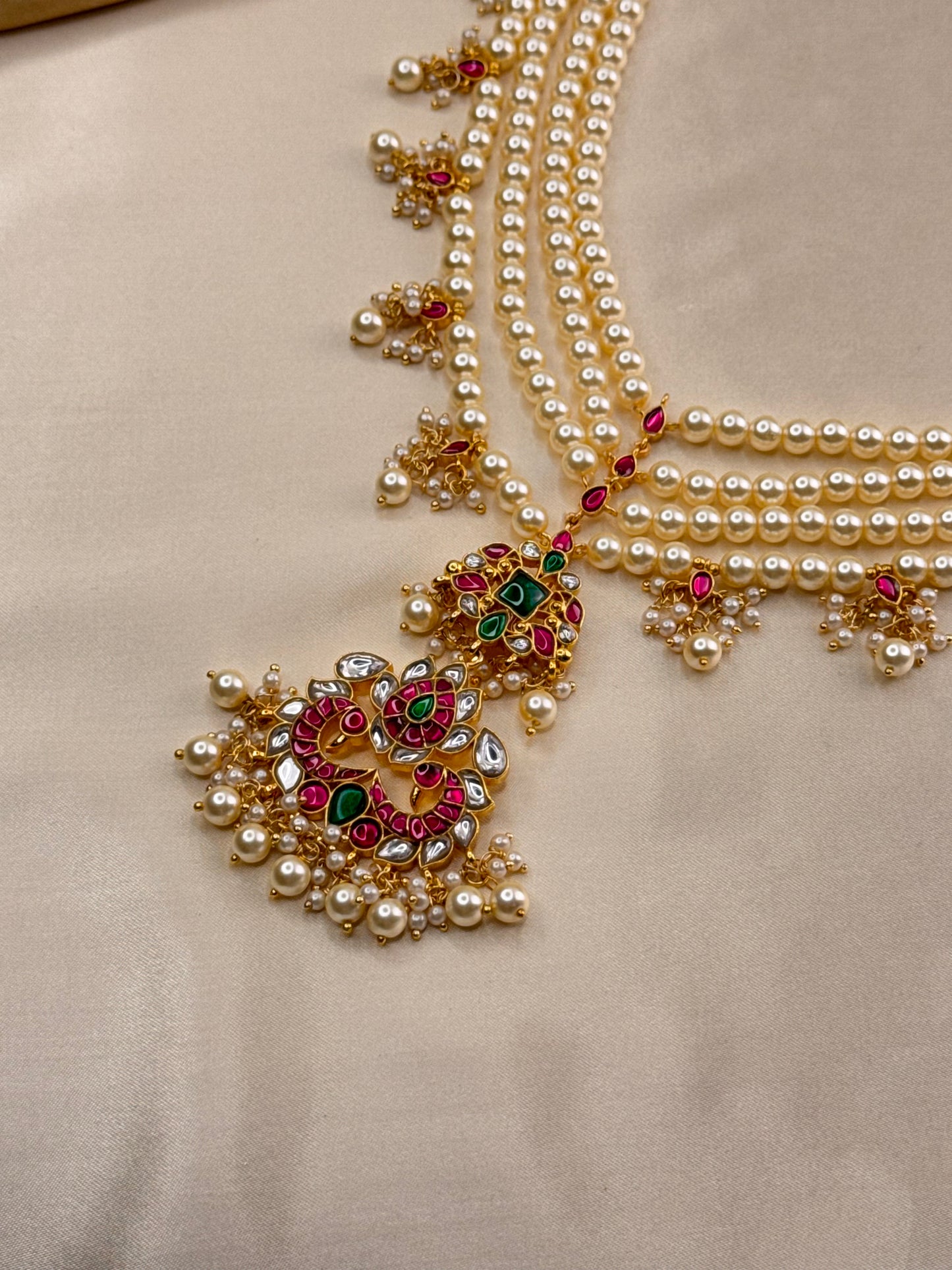 Premium Multi layer Kundan Haram Set