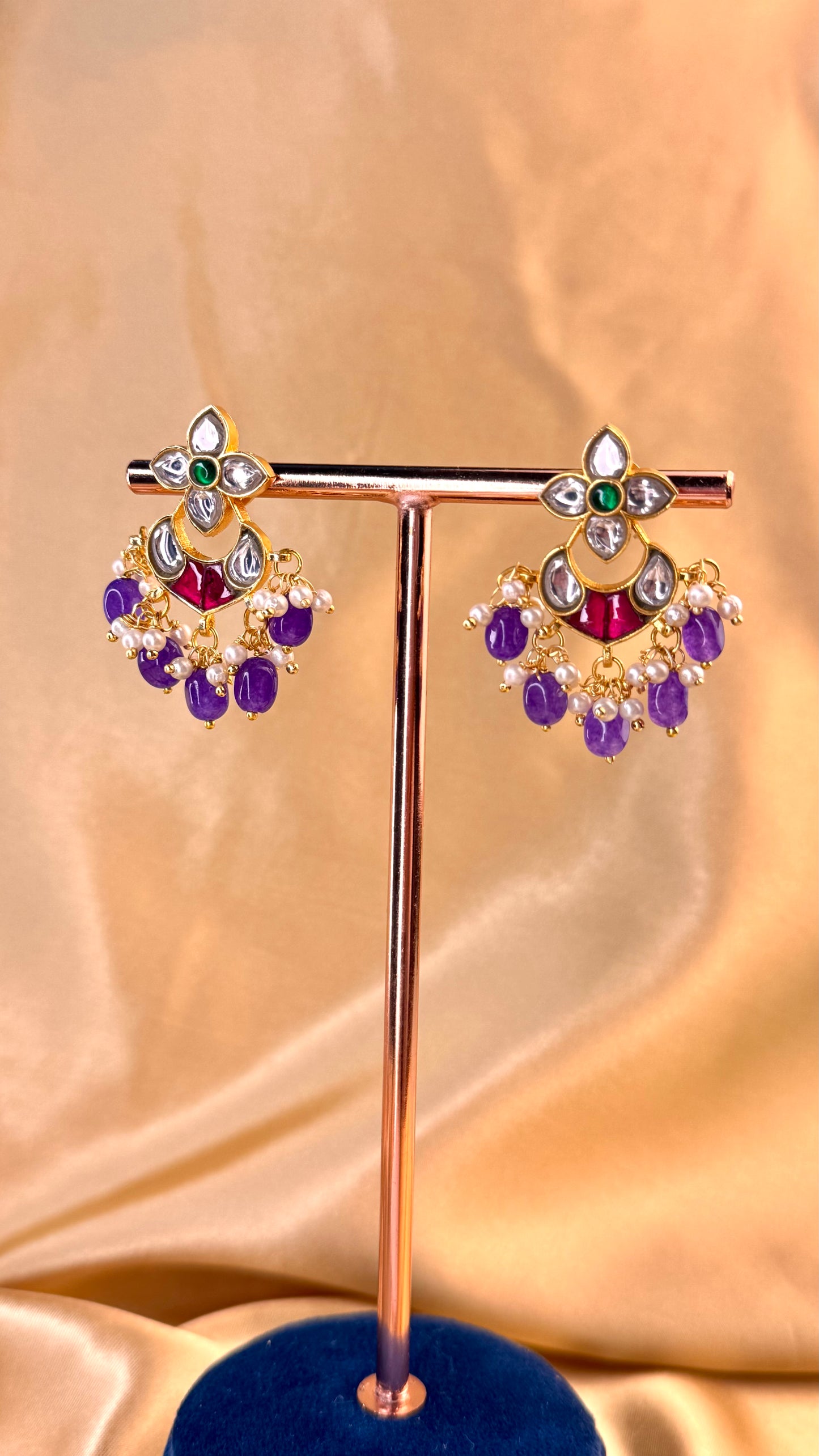 Jadau Star Drop earrings