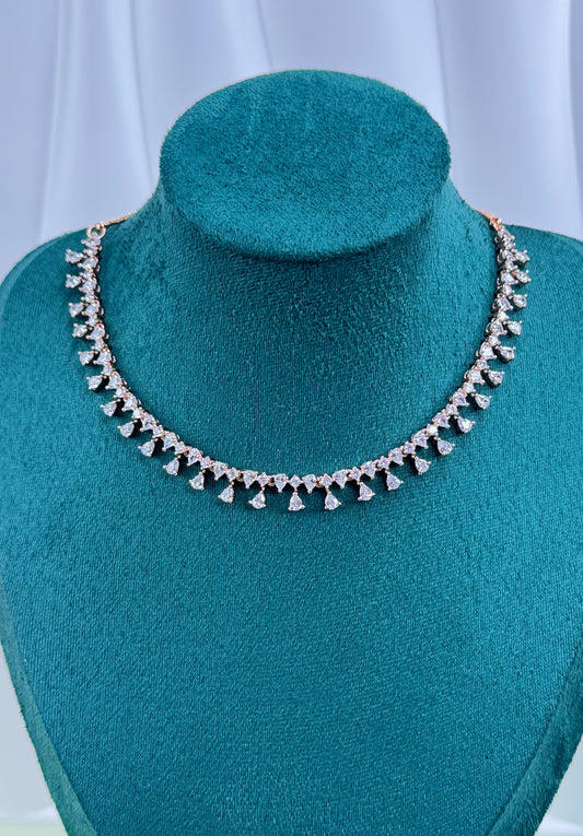 AD premium Dew drop Simple Necklace Set
